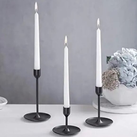 20 White Dinner Taper Candles 10 Inch Unscented Dripless Candlesticks - Picture 1 of 4
